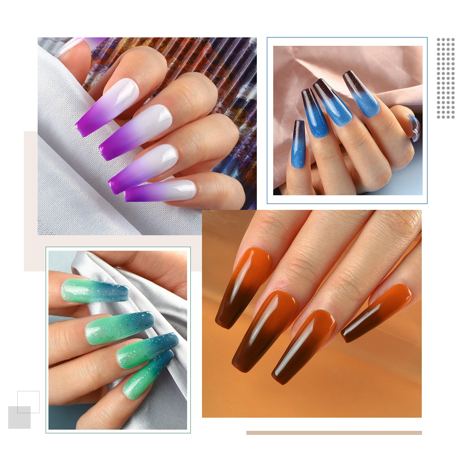 

COSCELIA Temperature Change Nail Gel Polish 4/6/8pcs Set 7ml Nail Varnish Gel Soak off UV LED Gel Lacquer Nail Art Varnish