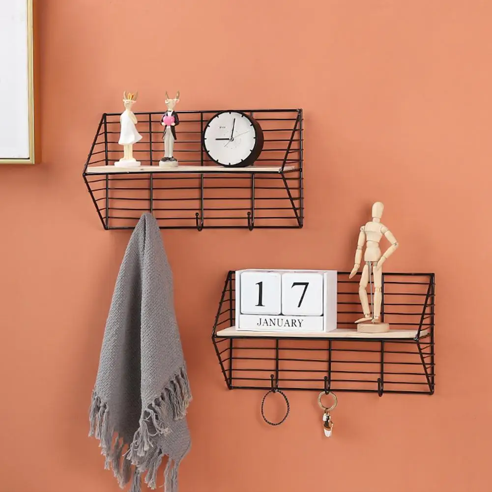 Железные настенные полки в скандинавском стиле перегородки клетку украшение для