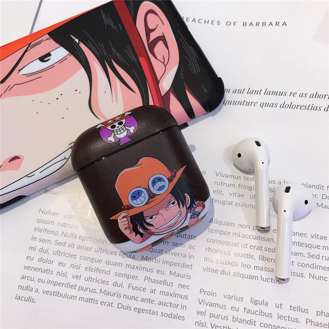 Мультфильм one piece Луффи Зоро ace чехол Bluetooth беспроводной Чехол для гарнитуры для Apple Airpods pro 3 2 модные милые наушники мягкий чехол