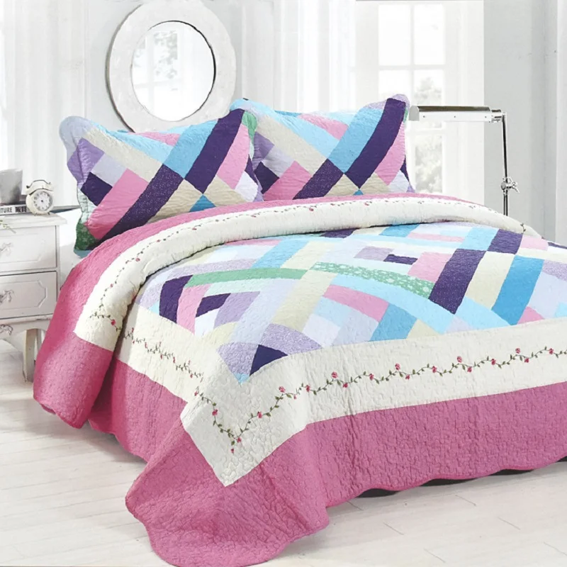 Comprare Set Trapunta Biancheria Da Letto Copriletto Trapuntato E Federa Patchwork Copripiumino Copriletto In Stile Europeo