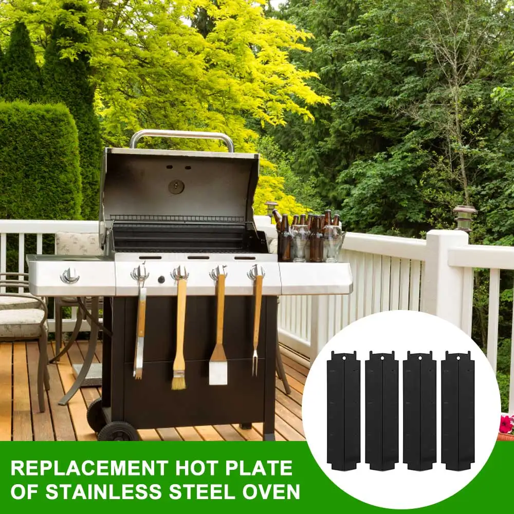 

4pcs Grill Heat Tents Stainless Steel Heat Plate Shield Fit For Charbroil Grill Replacement Parts Gas Grill Heat Plate