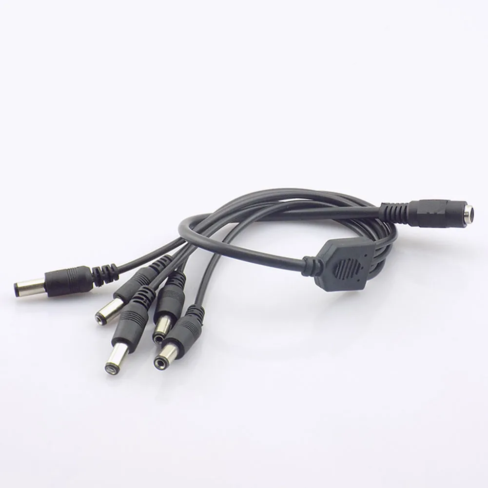 10pc DC 12V 1 Female to 5 Male way Splitter Cable connector Plug Power Supply Adapter Pigtail for Camera led strip light H10 |