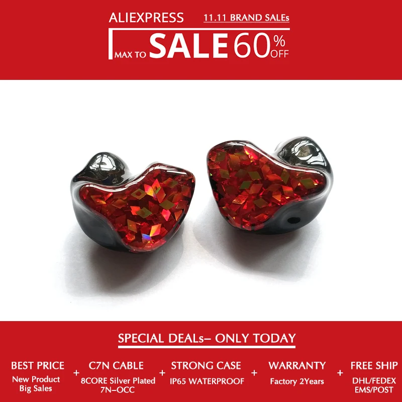 MEGA12 In Ear Monitor Custom Earphone Hifi Earbud Noise Cancelling with 12 Sonion Knowles Top Balanced Armature Receivers
