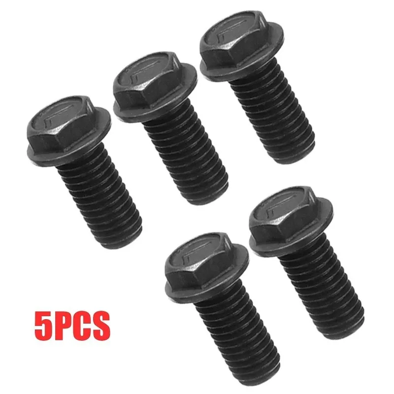 5pcs/set Metal Saw Blade Screw M8x18mm Carbon Steel Left Hand Thread Hex Flange For Cutting Machine Tool Parts