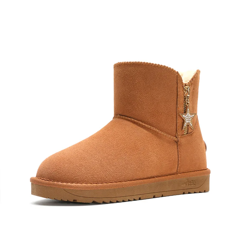 Зимние сапоги из натуральной кожи на меху женские ботинки наивысшего качества в