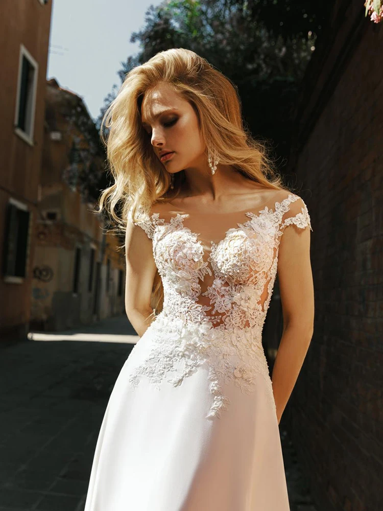 

BAZIIINGAAA Simple Wedding Dress Lace Little Beading Strapless Dress Luxury Wedding Gowns Bridal Can Be Washed Bride Dresses