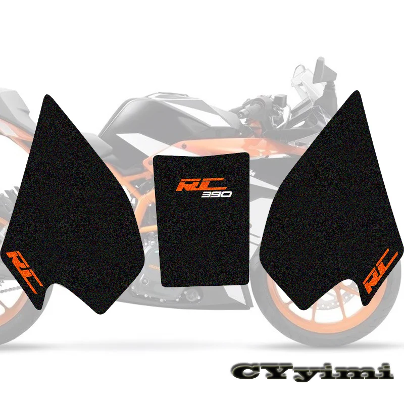 

For 390RC RC390 RC 390 Orange New Motorcycle Fuel Tank Pad Non-Slip Protector Sticker Side Traction Kneepad