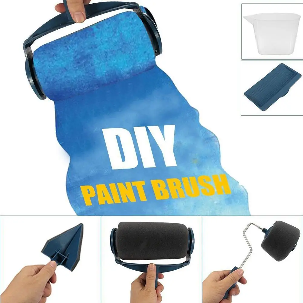 

5pcs/8pcs set Multifunctional Paint Roller Brush Room Wall Painting DIY Tools for Household Handle Wall Decorative Painting Hot