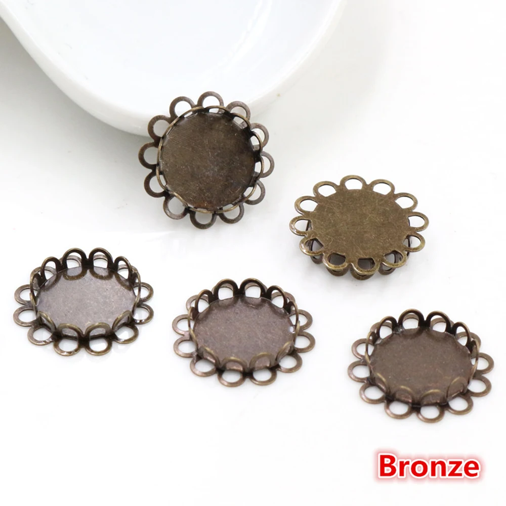 20 шт 12 мм Внутренний размер 4 цвета позолоченный латунный материал Простой стиль