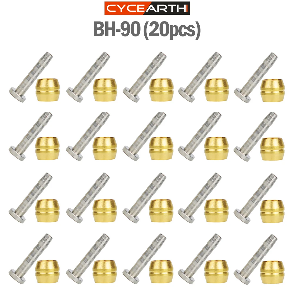 20 sets/pack Bicycle Brake Olive Brass Connecting Insert Kit for Shimano BH59 BH90 Avid Sram Magura Hydraulic Disc Brake Hose