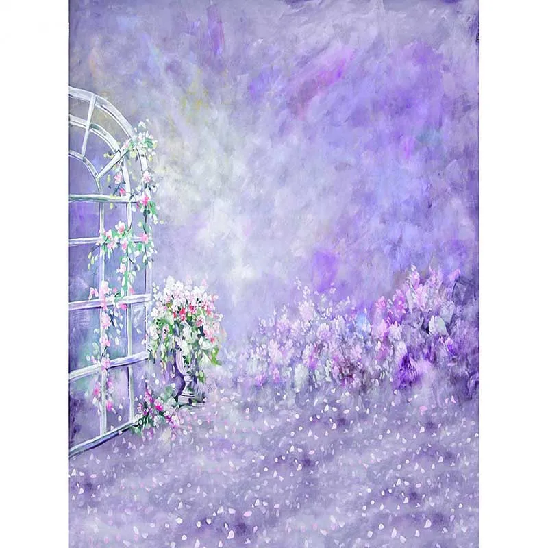 Виниловый фон для фотосъемки dawnзнаем фиолетовый цветочный детей из полиэстера