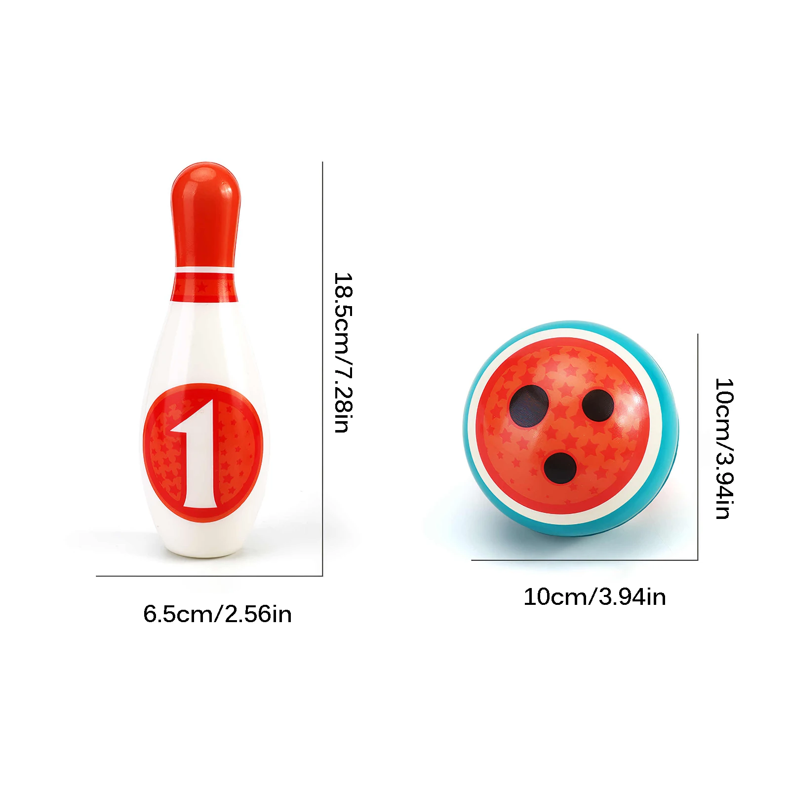 

Small Solid Bowling Play Set Colorful Pattern Bowling Playthings Sports Bowling Games Educational Toy For Kids Children