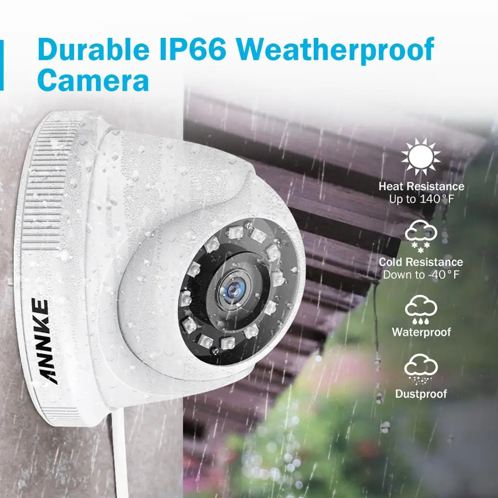 ANNKE 4CH 1080P CCTV система DVR комплект 4 шт. 2.0MP Наружные камеры безопасности Система ИК
