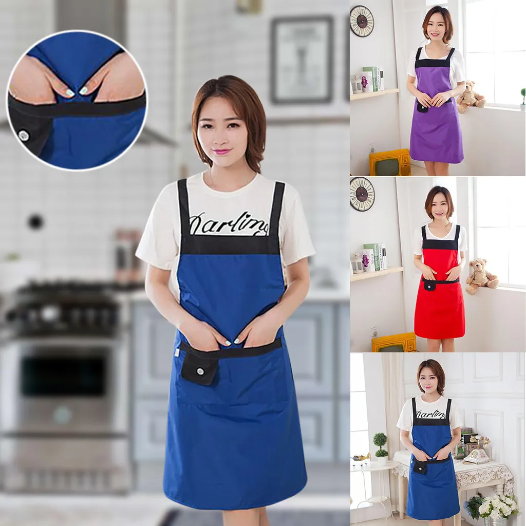 Водонепроницаемый и маслостойкий Фартук Кухонный без рукавов домашний