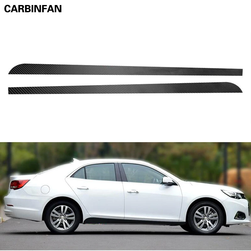 Стайлинг автомобиля углеродное волокно ниже боковой юбки Наклейка декоративная