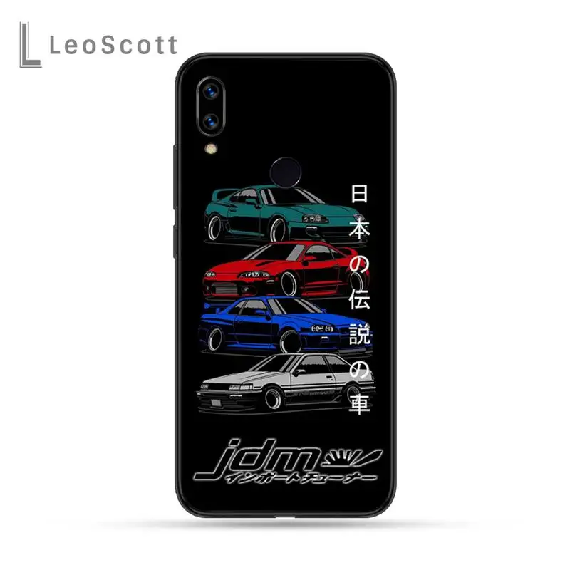 

racing car JDM cartoon Phone Case For Xiaomi Redmi Note 4 4x 5 6 7 8 pro S2 PLUS 6A PRO