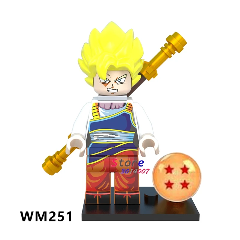WM251 Один строительный конструктор Dragon Ball Z Goku Gotenks Torankusu Tien Shinhan Android 18 лазурит Коллекция игрушек для детей - Цвет: WM251
