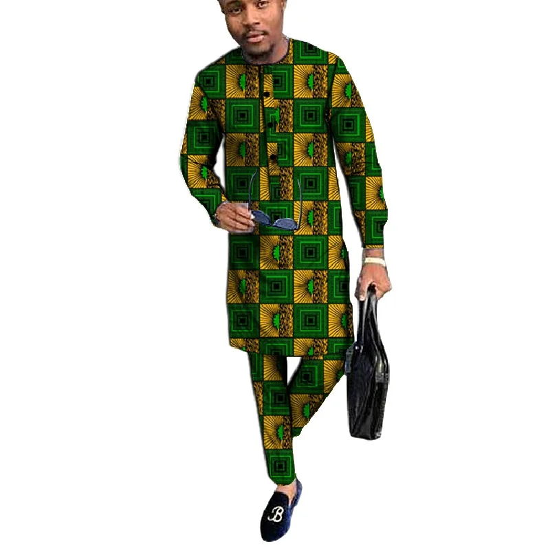 Африканский Традиционный Костюм длинная рубашка мужская одежда Дашики модные