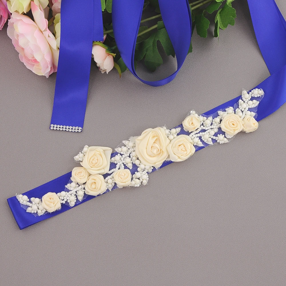 Свадебные аксессуары Цветочный бисер кристалл жемчуг свадебный пояс для