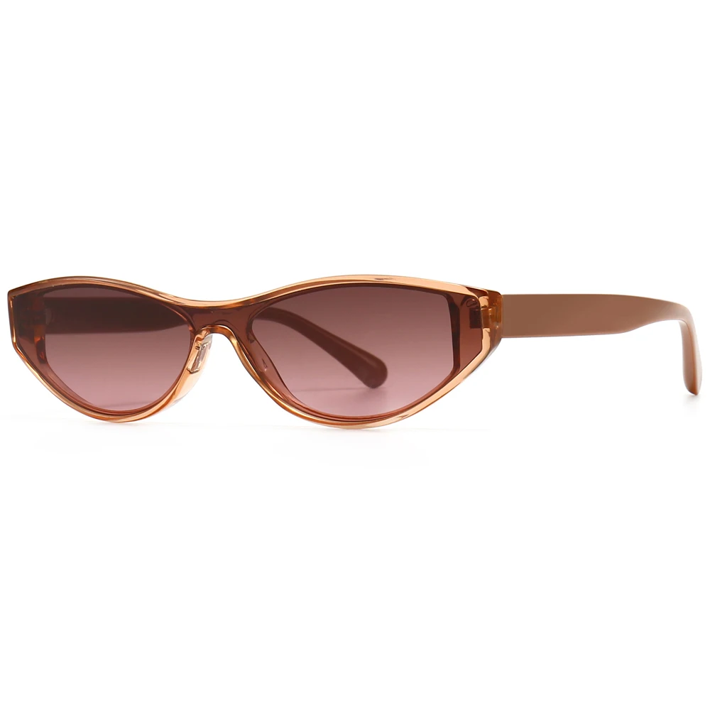 

Veshion Narrow Small Sunglasses Women Retro Uv400 2021 Ladies Sun Glasses Cat Eye Brown Black Accessories Dropshiping