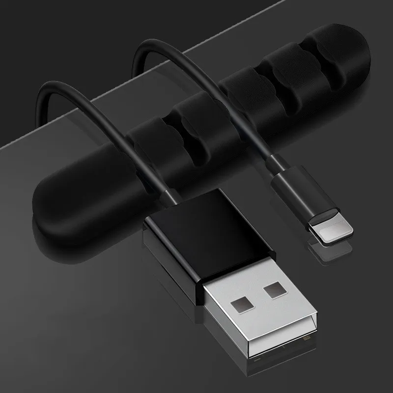 usb cable organizer holder protector management wire winder tie fixer cables clip power office desktop phone cord winder free global shipping