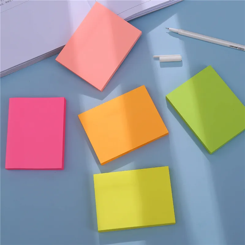 

100 Sheets 76*101mm Size Color Paper Memo Pad Sticky Notes Bookmark Point it Marker Memo Sticker Office School Supplies Notebook