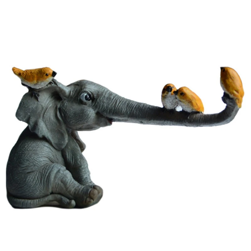 

Cute Elephants Decorative Figures Statue Figurines Collection Craft Home Decor Landscape Ornament Desktop Decorations Birth