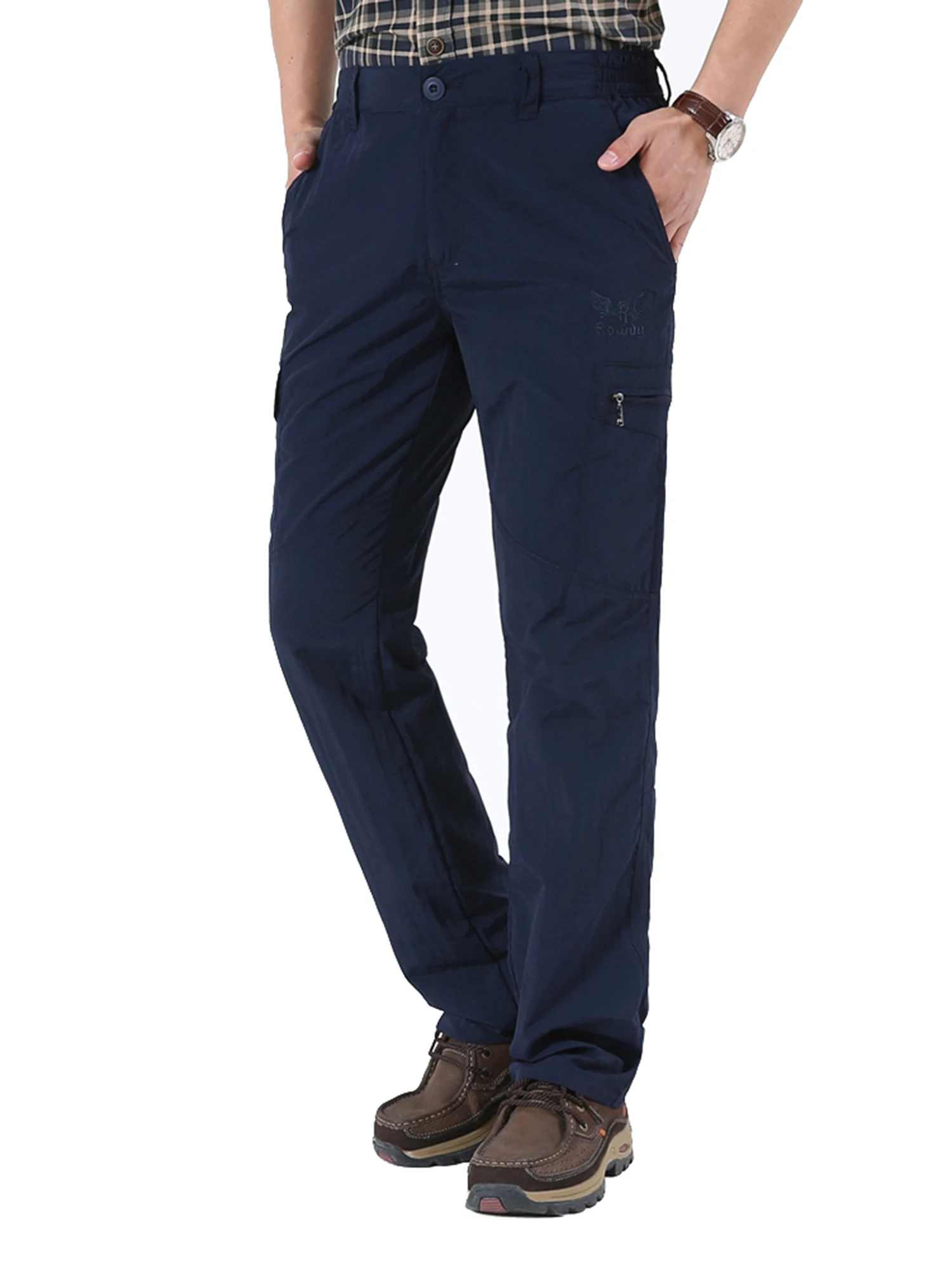 

Mens Summer Trousers Thin Quick-Drying Breathable Loose Pants Multiple Pockets Cargo Pants Overalls Plus Size M-3XL