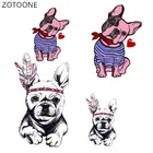 ZOTOONE гладить на милых Мопсов нашивки в форме собак для костюмы Мультяшные наклейки с животными для детей DIY моющиеся патч передачи тепла аппликации D