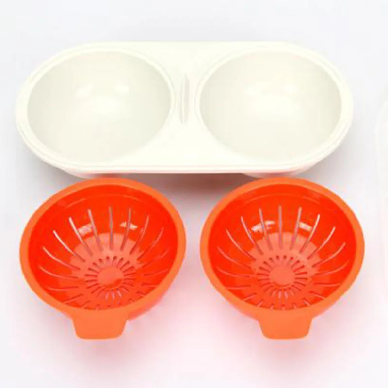 1 шт. двойная мини-плита для яиц креативная посуда микроволновая печь пароварки