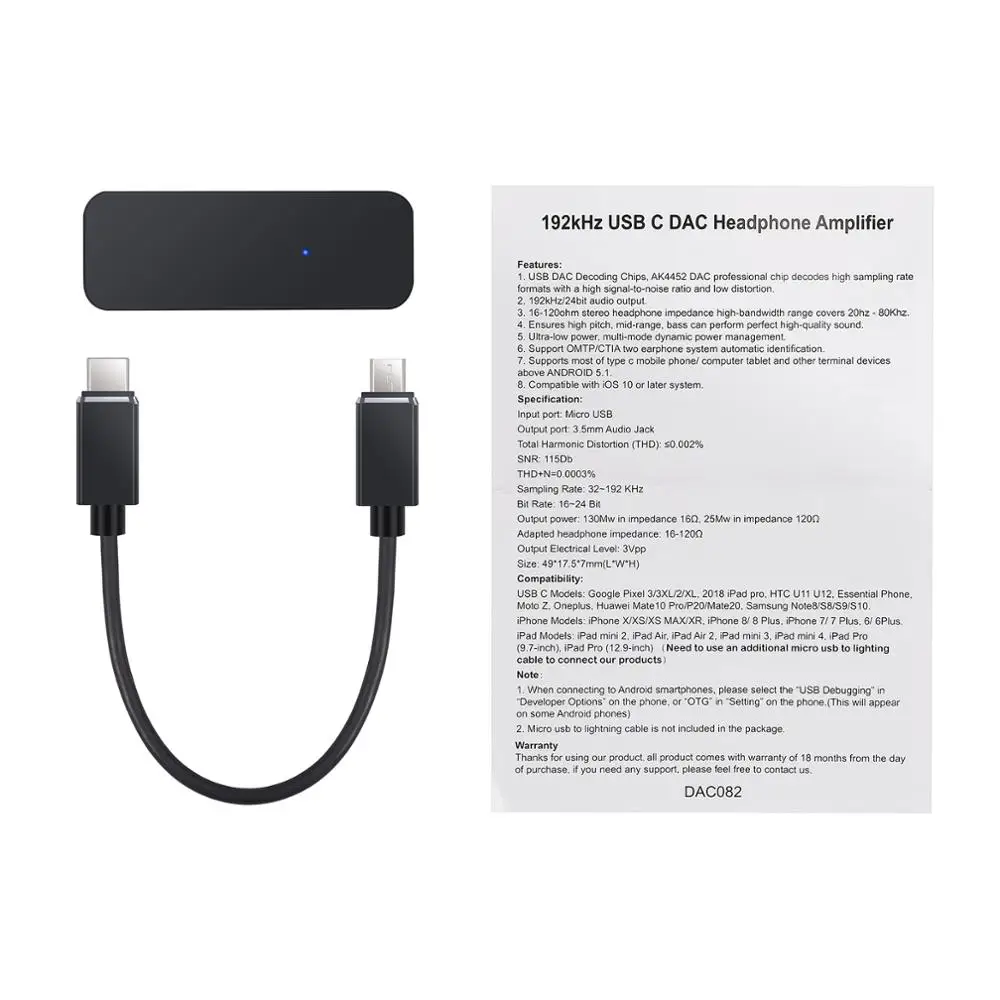 ЦАП Neoteck 192 кГц USB C на 3 5 мм черный/серебристый | Электроника
