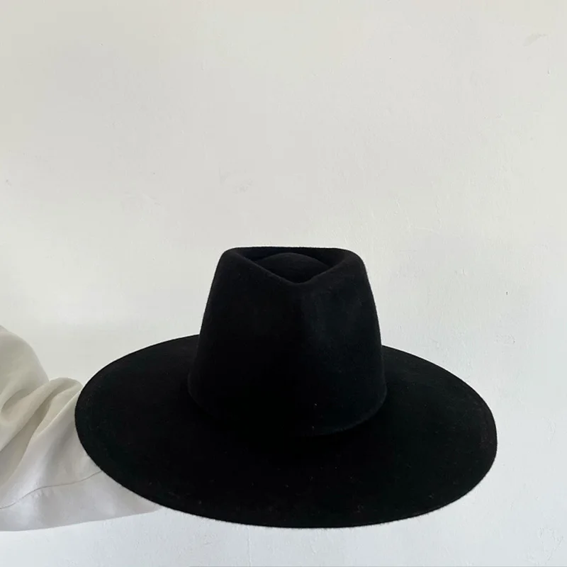 

Australian 100% Wool Felt Fedora Hats For Women Fashion High Top Wide Brim Quality Fedora Hat Casual Panama Hat Sombrero Mujer