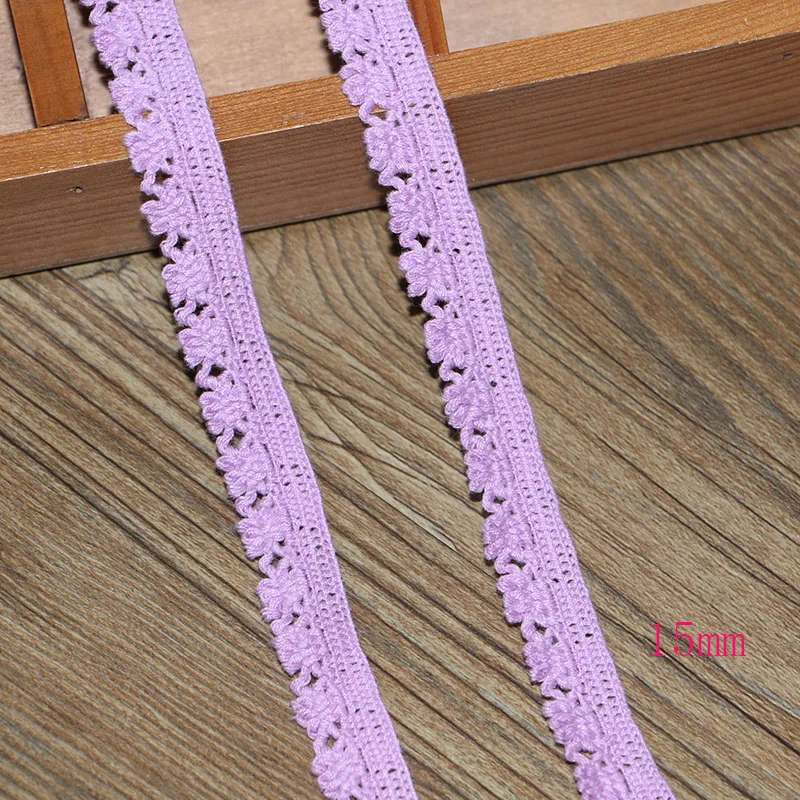 15mm Dijon 10 ярдов Diy аксессуары для одежды белые бежевые хлопковые кружева ленты ручной работы хлопок кружева планки свадебное украшение для альбома - Цвет: 15mm Dijon