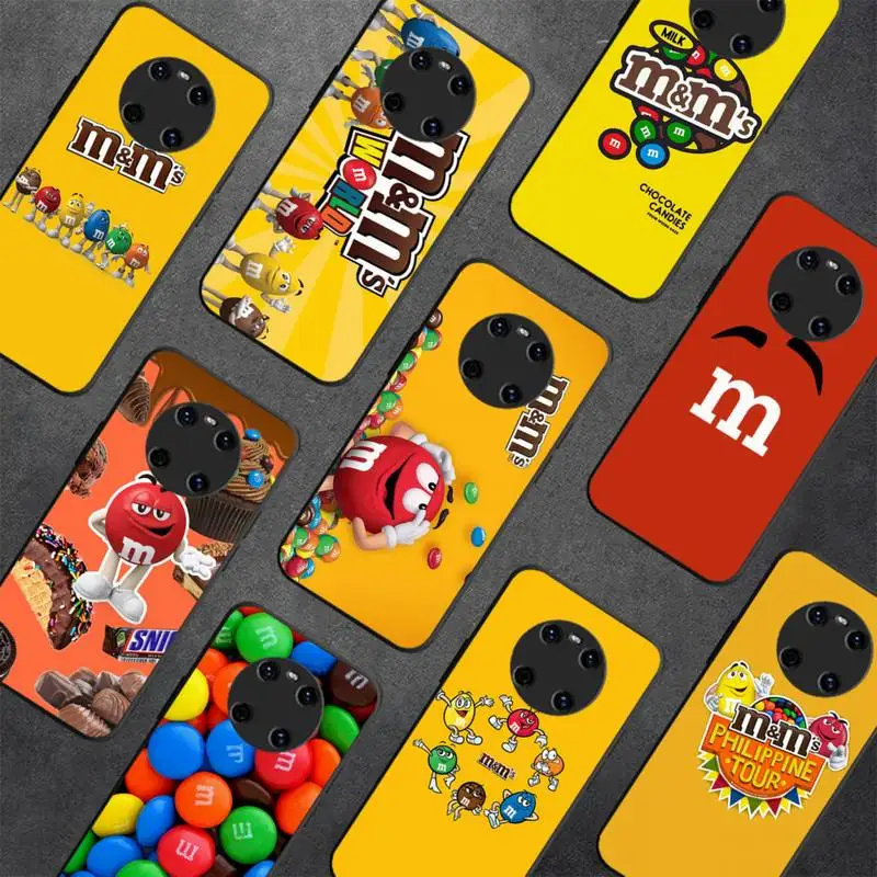 

Cute cartoon M&Ms Chocolate Box Phone Case For Huawei Y 5 Y6 2019 Y5 2018 Y9 2019 Luxury case for 9prime2019