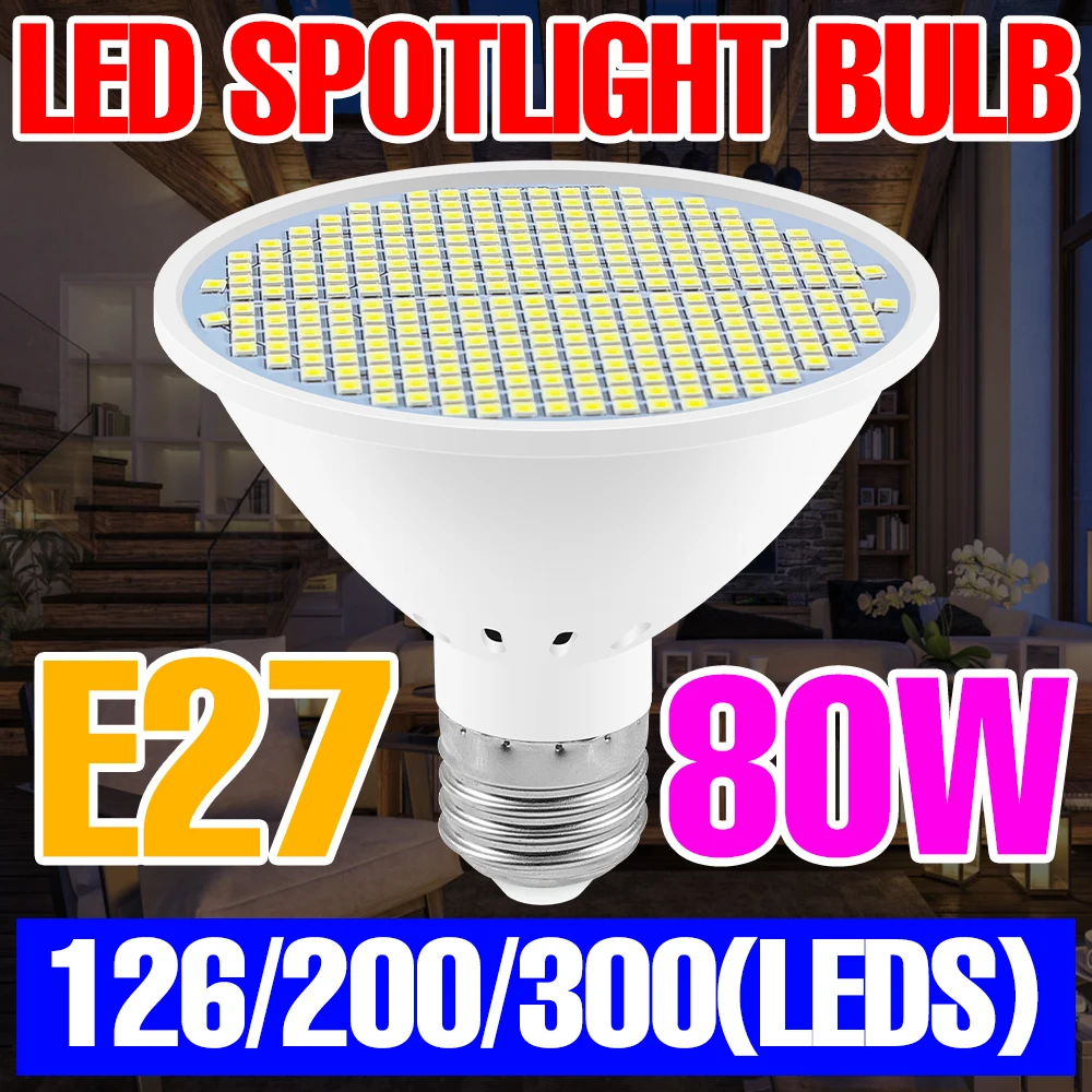

Corn Bulb LED Spot Light 220V 30W 50W 80W Lamp E27 LED Spotlight 110V Bombilla Indoor Lighting Energy Save LED Lampara 2835 SMD