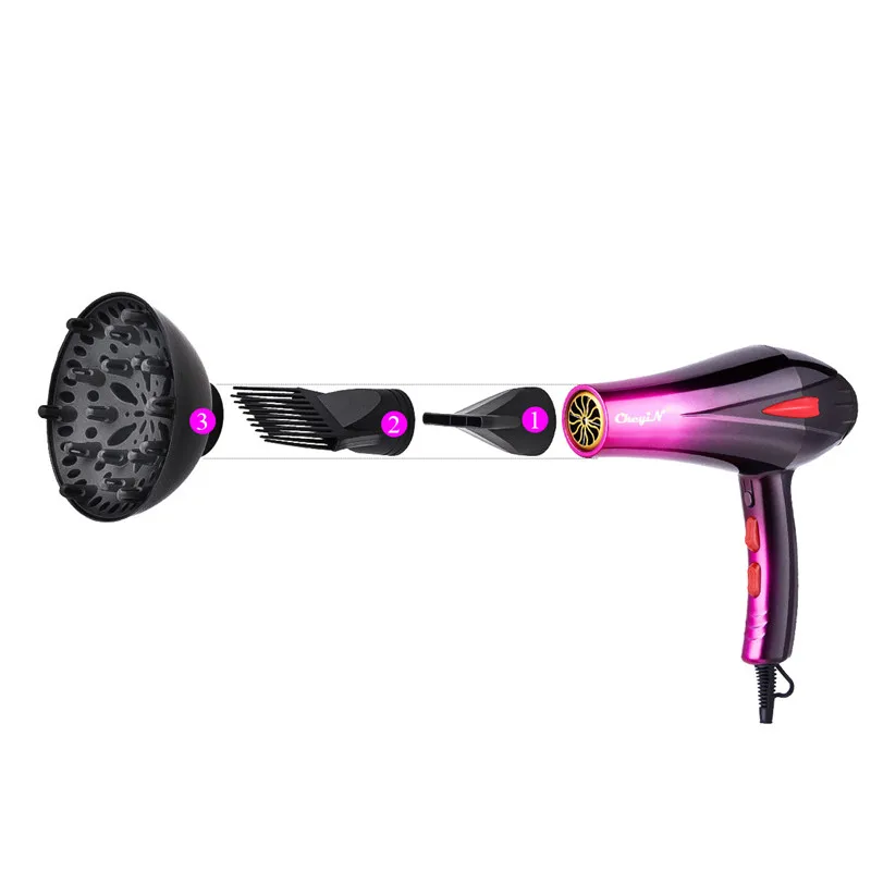 

Ckeyin Professional 4000W Powerful Hair Dryer Fast Styling Blow Dryer Hot Cold Adjustment Air Dryer Nozzle Barber Salon Tools46