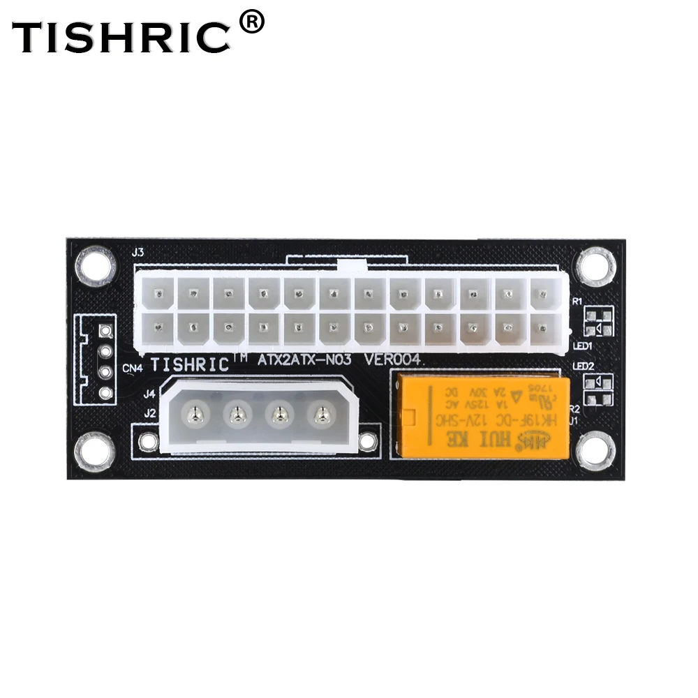 5/10PCS TISHRIC Dual PSU Adapter ATX 24Pin To 4Pin Dual Psu Power Supply Sync Adapter Extender Converter ADD2PSU For Video Card high efficiency 1u psu 500w industrial power supply with dual 8pin good for 1u dual cpu server