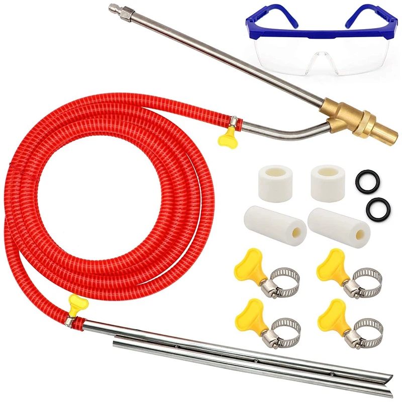 

Pressure Washer Sandblasting Kit, Wet Sandblaster Attachment, 5000 PSI, 1/4 Inch Quick Disconnect 1Set
