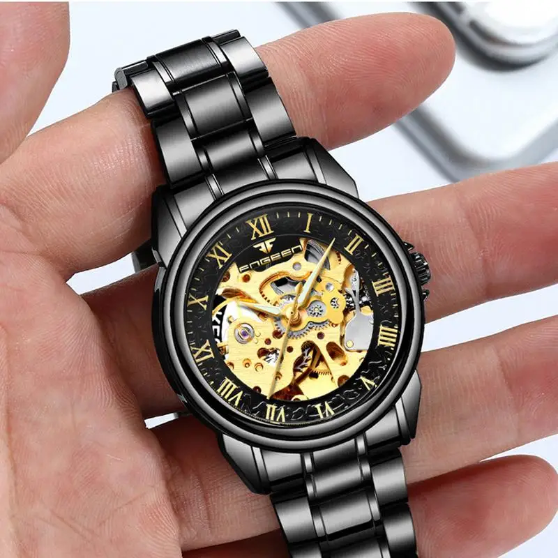 

Mens Watches Montre Homme Marque de Luxe Automatic Mechanical Luminous Watch for Man Relojes Male Clock Saats Relogio-Masculino