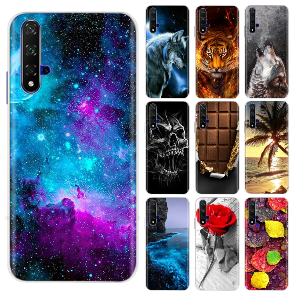 

For Honor 20 Lite Case HRY-LX1T Soft Silicone Back Cover Case on For Huawei Honor 20 Pro Back Cover Honor20 Fundas Phone Case