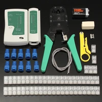 stripping crimping pliers network cable clamp pliers tool kit set professional network cable tester rj45 lan cable tester