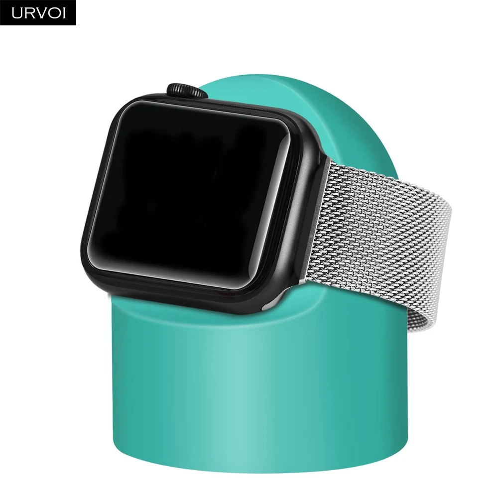 URVOI подставка для apple watch series 5 4 3 2 1 держатель watchOS 5 Подставка для ночного клуба силиконовая домашняя зарядная док-станция для классического дизайна