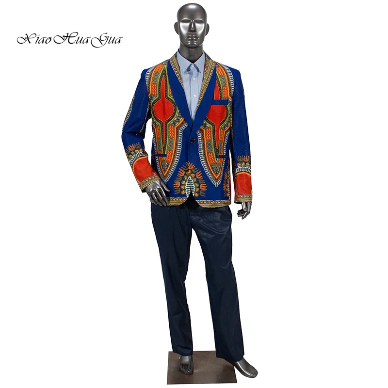 Мужской Блейзер нарядная африканская Дашики Мужская одежда Свадебный костюм