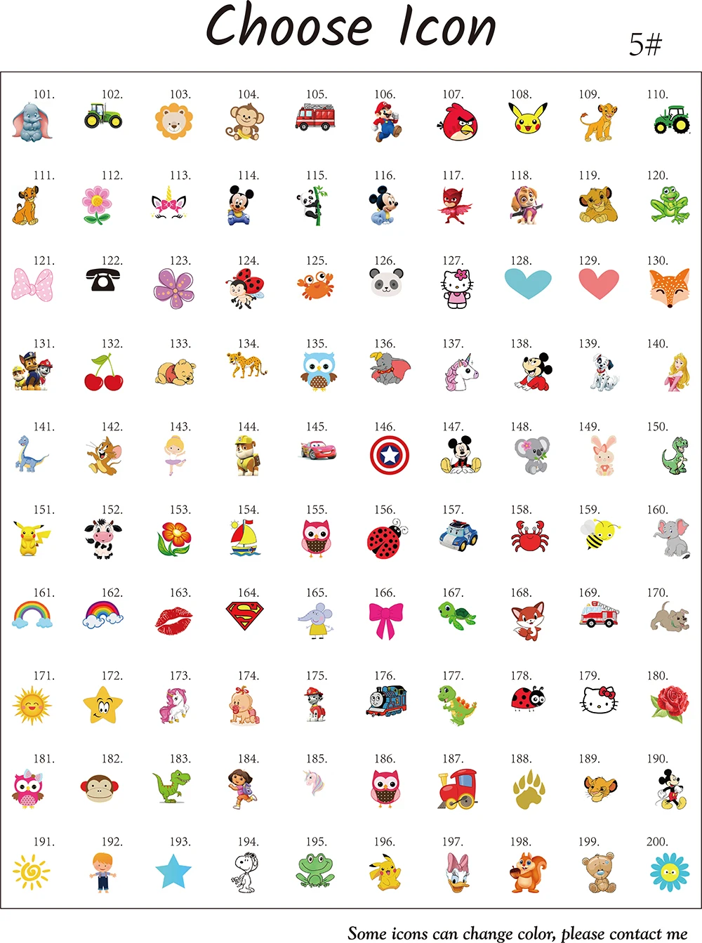 Наклейки для глажки по индивидуальному заказу Мультяшные этикетки детская