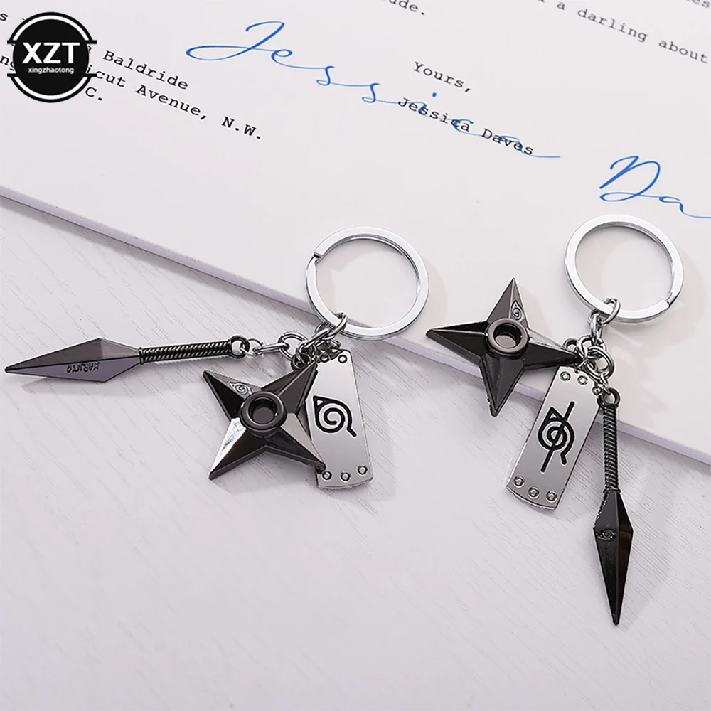 Kunai Shuriken Konoha ниндзя брелок для сумок 2021 мужские Аниме безделушки аксессуары
