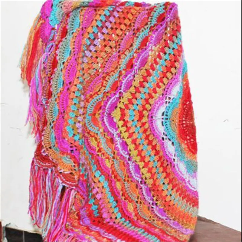 

100g/PC Rainbow segment dyed yarn Gradient Color Sweater DIY Handmade knitted Baby Clothes hat Scarf sofa Cushion Cake yarn