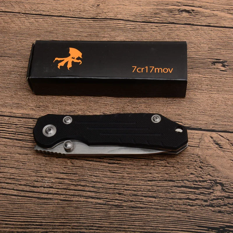 

New Arrival F56 folding pocket knife 7 cr17mov blade G10 handle outdoor camping hunting survival Utility knives EDC tools