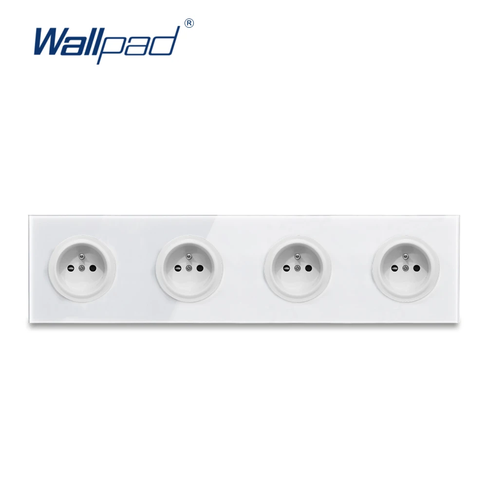 

Настенная розетка Wallpad L6, белая, четырехсторонняя, с французской вилкой, 344*86 мм, 4 порта