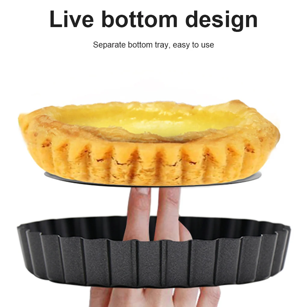 

Tart Pans With Removable Bottom Nonstick Baking Pan Carbon Steel Molds For Pies Cheese Desserts Quiche Cakes Pizza Tray Mold