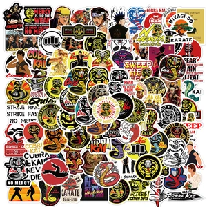 103050100pcs tv show cobra kai stickers laptop guitar luggage skateboard bike car waterproof graffiti sticker decal kid toys free global shipping